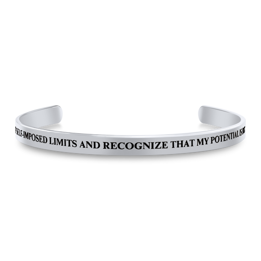 I RELEASE SELF-IMPOSED LIMITS AND RECOGNIZE THAT MY POTENTIAL IS BOUNDLESS